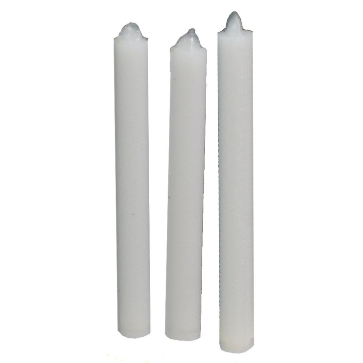 Set 6 candele bianche cm 2,5 ø 0,2