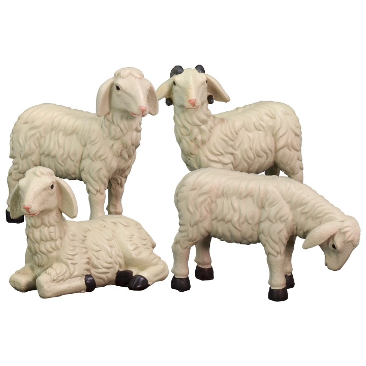 Set of 4 resin sheep for statues of 20-24 cm