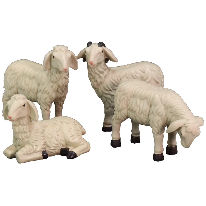 Set of 4 resin sheep for statues of 20-24 cm