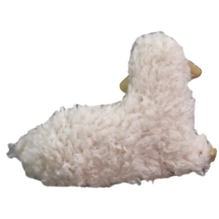 Set 3 pecore in resina con lana per statue da 10-12 cm