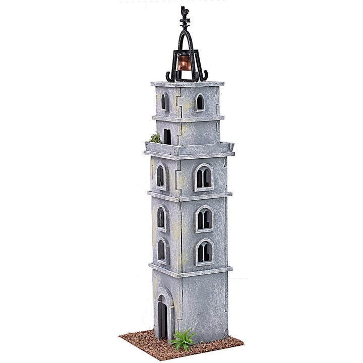 Torre ghirlandina para belén cm 10x10x36 h