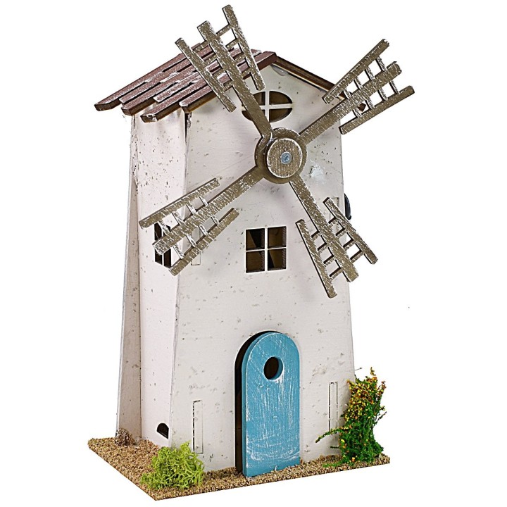 Windmill for working nativity scene 12x9x23 h
