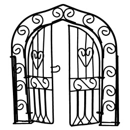 Puerta negra cm 13,5x2x15,5 h