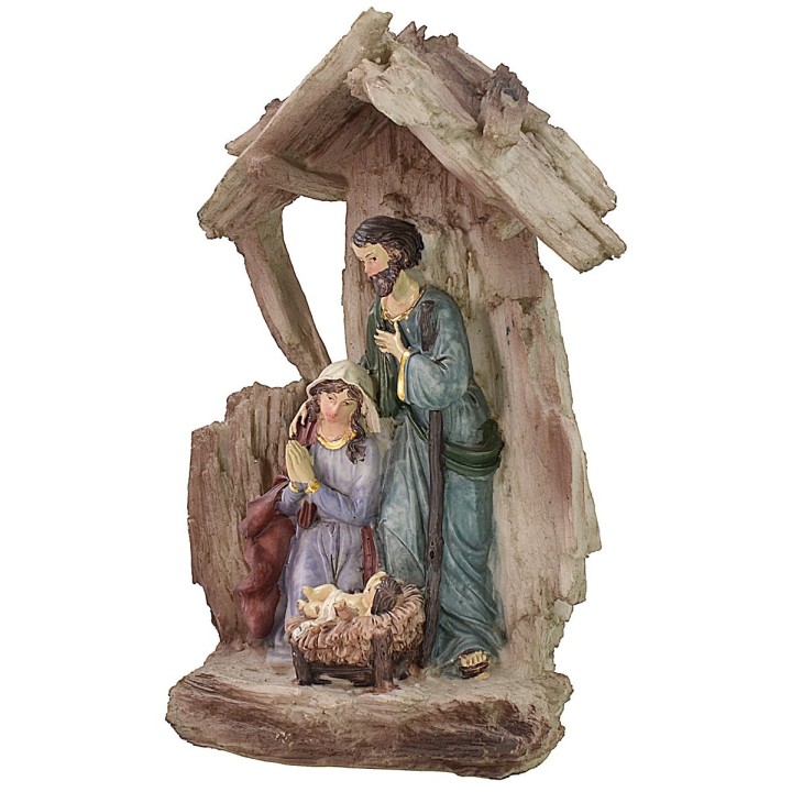 Nativity with trunk in resin cm 12x7x20 h crib