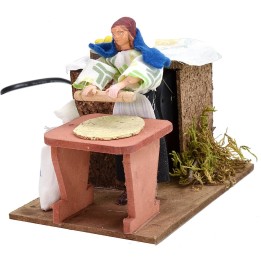 Pastaia con mattarello in movimento cm 12