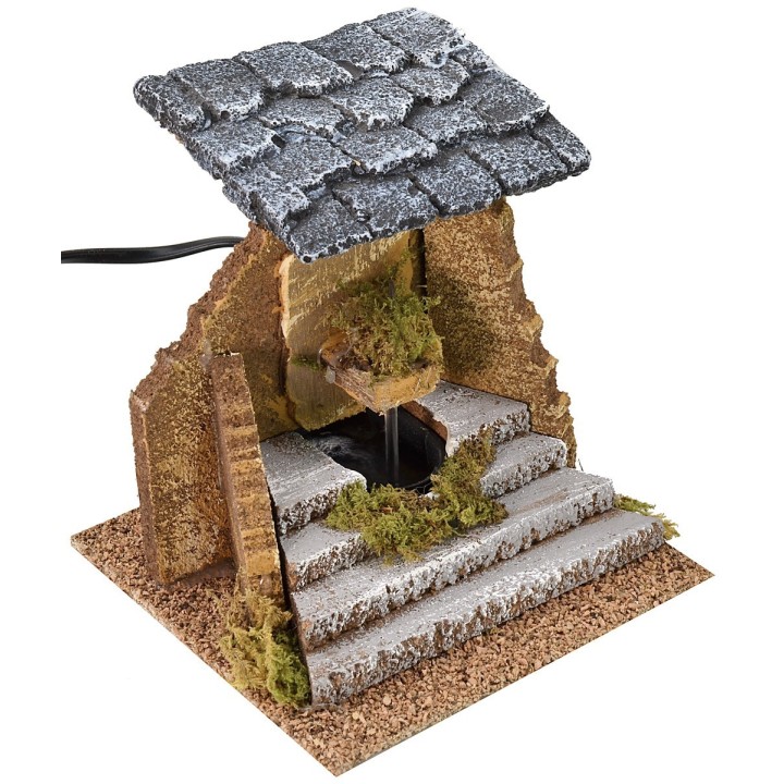 Fontana funzionante a corrente con scalinata cm 15x15x15 h