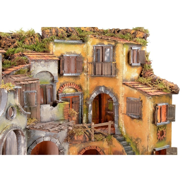 Neapolitan hamlet in 18th century style illuminated with