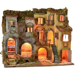 Pueblo napolitano estilo 700' iluminado con horno funcional cm