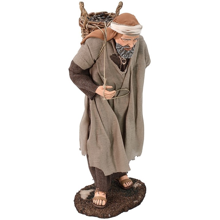 Oriental with basket on shoulders 30 cm