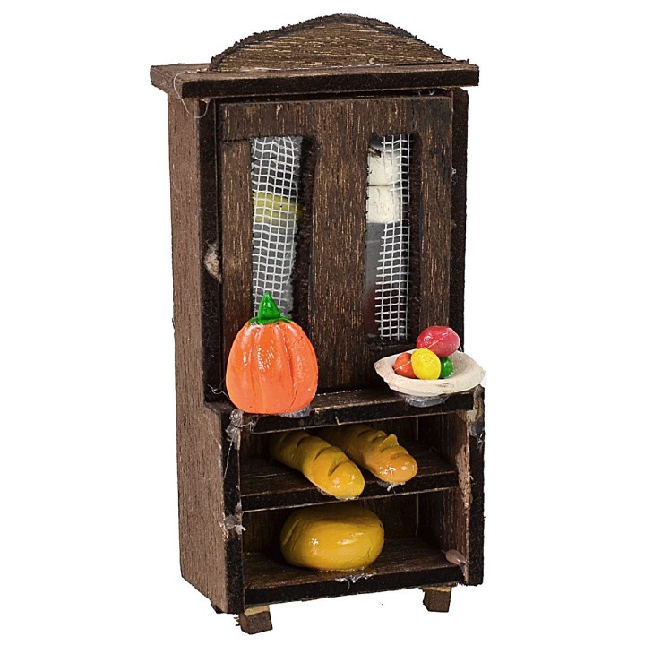 Aparador de madera con comida de 5,5x3x11,5 cm h