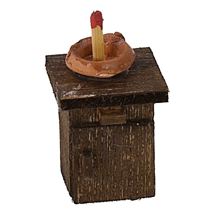 Conjunto de armario con espejo y mesita de noche para estatuas