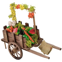 Carretto con frutta e verdura cm 9,2x3,8x4,4 h