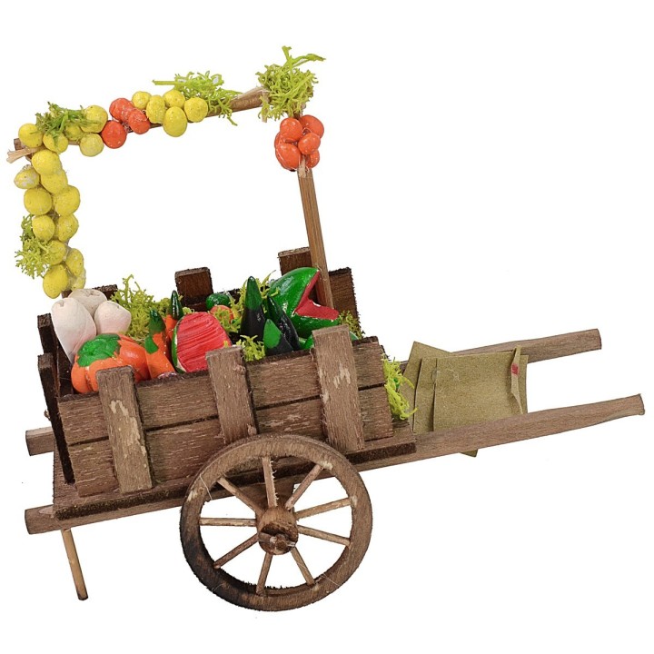 Cart with fruit and vegetables cm 9,2x3,8x4,4 h
