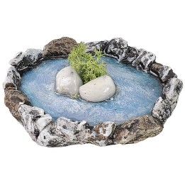 Estanque con resina efecto agua cm 13x12x2 h