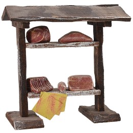Market stall with meats cm 10x6.5x10.5 h for Nativity scene