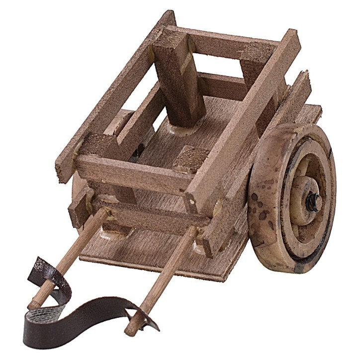 Carrito de madera con bridas 10,5x7,5x5,5 h