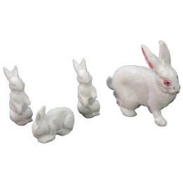 Familia de conejos Oliver para estatuas de 10 cm