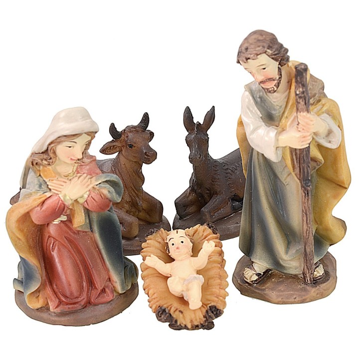 Set Natività 11 soggetti cm 7 per Presepe