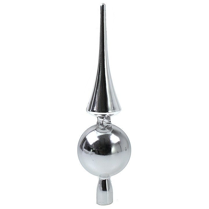 Puntale cm 30 argento lucido Natale
