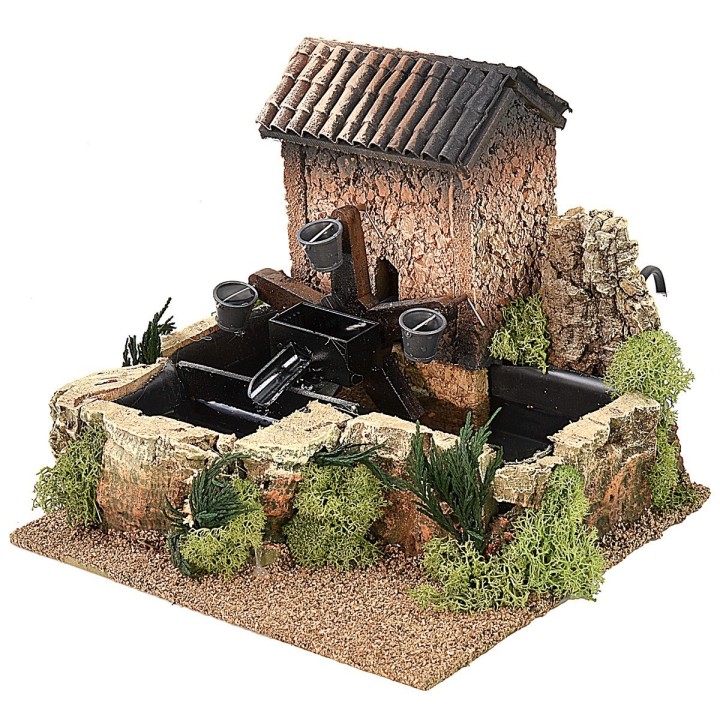 Noria in movimento per presepe cm 22x20x18,5 h