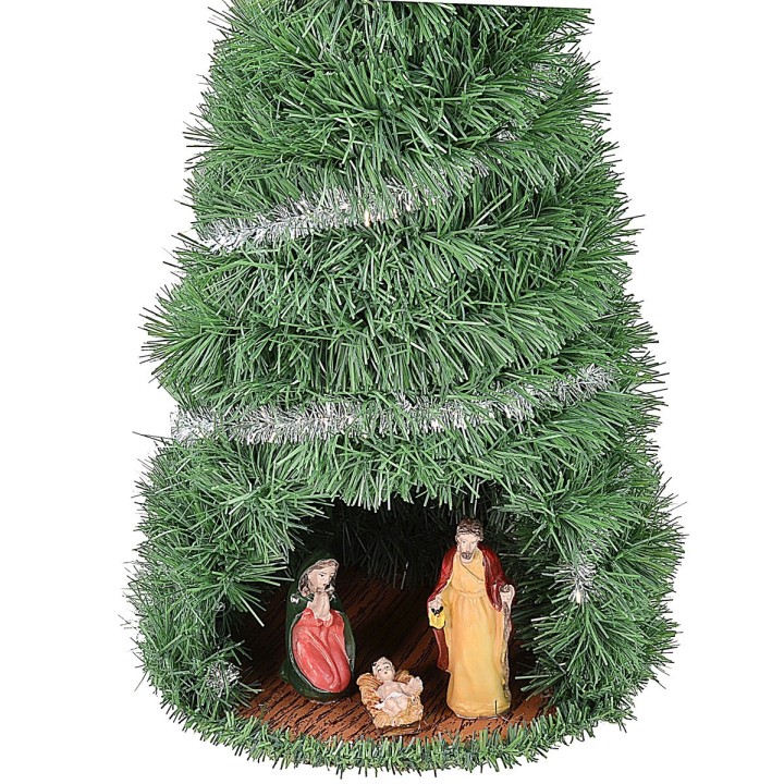 Christmas tree cm 60 complete with Nativity 12 cm illuminated