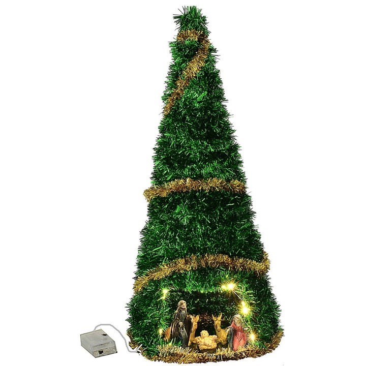 Árbol de Navidad de 50 cm completo con Natividad de 8 cm