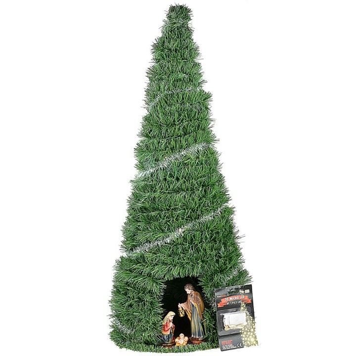 Árbol de Navidad de 84 cm completo con Natividad de 15 cm