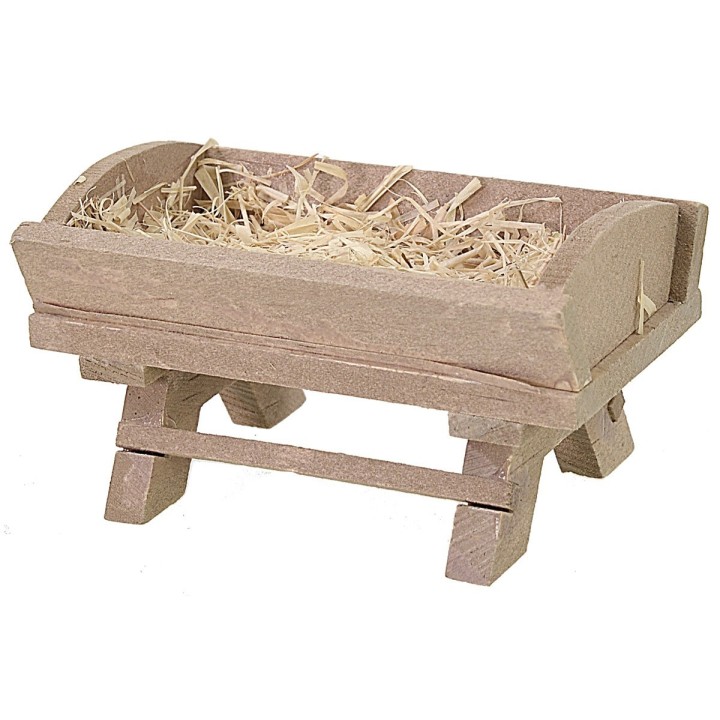 Culla in legno con paglia cm 5x3,5x2 h