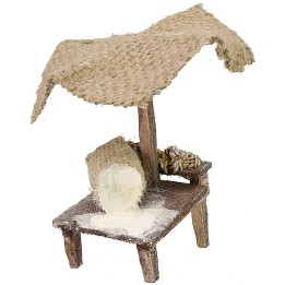 Puesto de mercado con harina de 11x10,5x12 cm de altura para