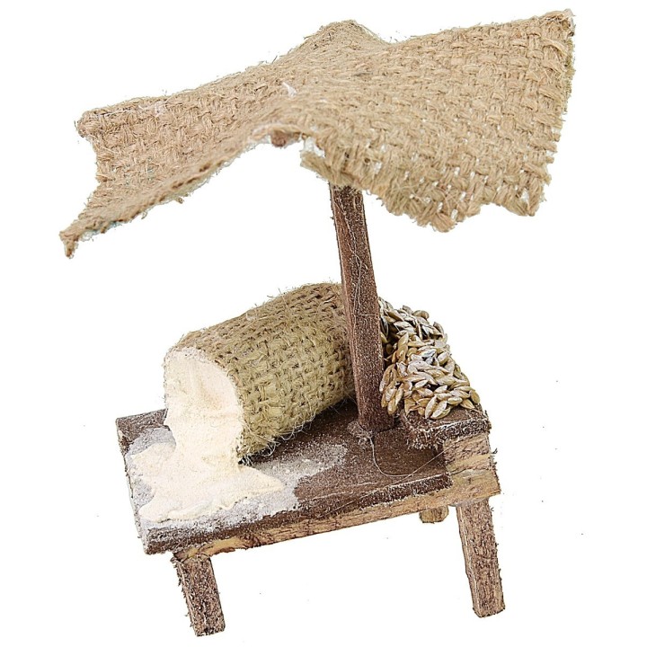 Puesto de mercado con harina de 11x10,5x12 cm de altura para