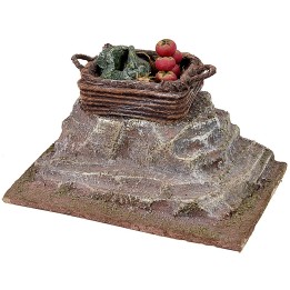Stone with vegetable box 10.5x6x5.5 cm h