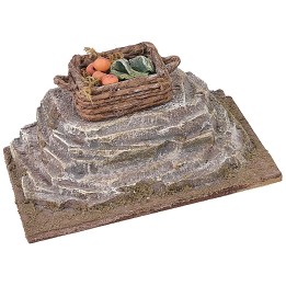 Piedra con caja de verduras cm 12x7x5 h