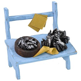 Banco con mejillones cm 9x6,5x9 h