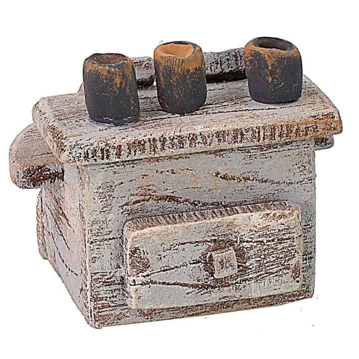 Mobiletto in legno per lustrascarpe cm 5,5x4,5x4,5 h