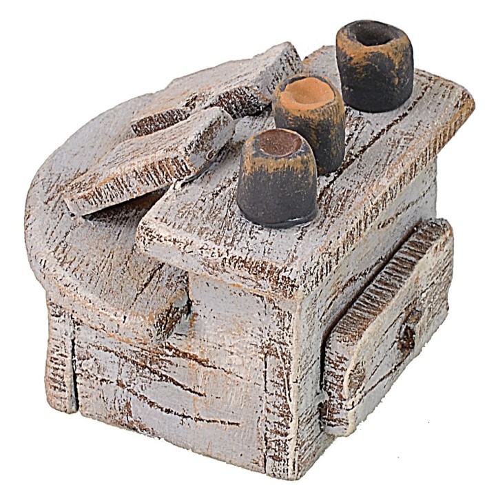 Mobiletto in legno per lustrascarpe cm 5,5x4,5x4,5 h