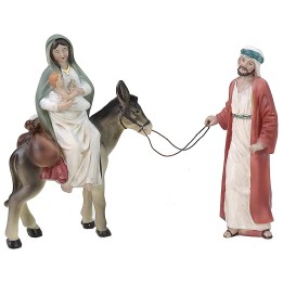Huida a Egipto 14 cm en resina