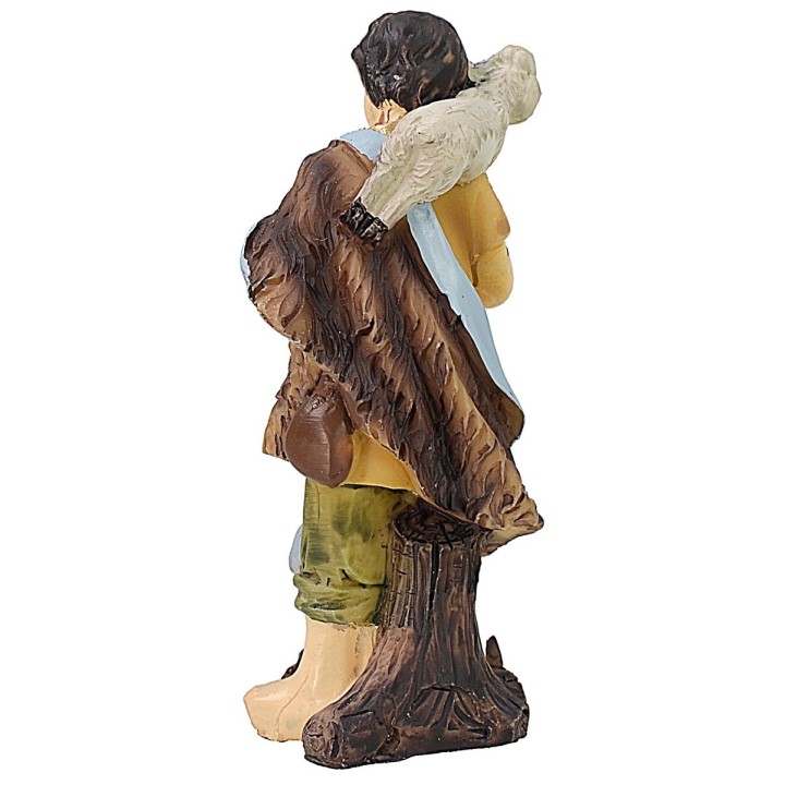 Bambino con agnello in resina serie 9 cm