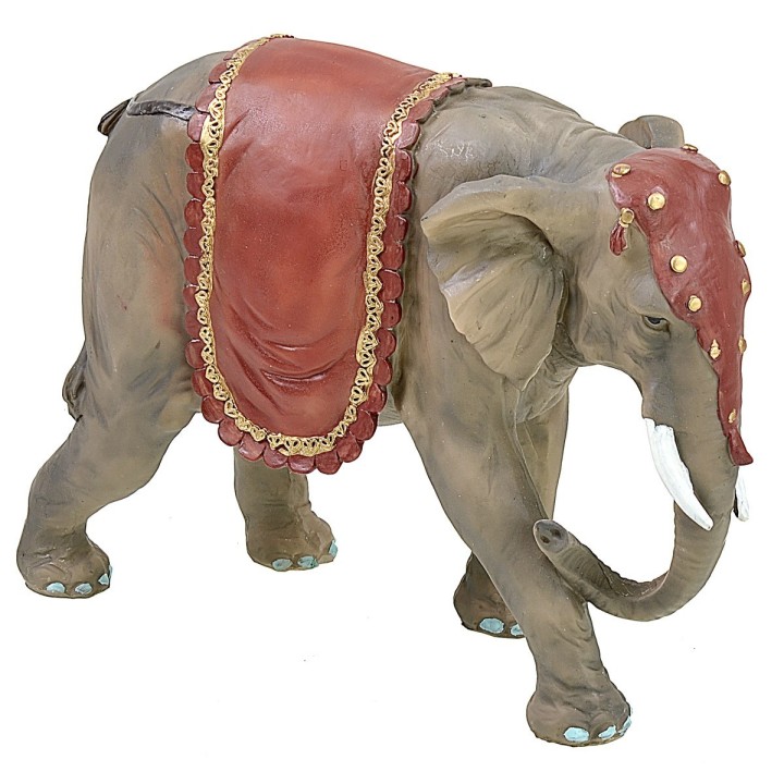 Elefante adornado en resina cm 27,5x9x21 h