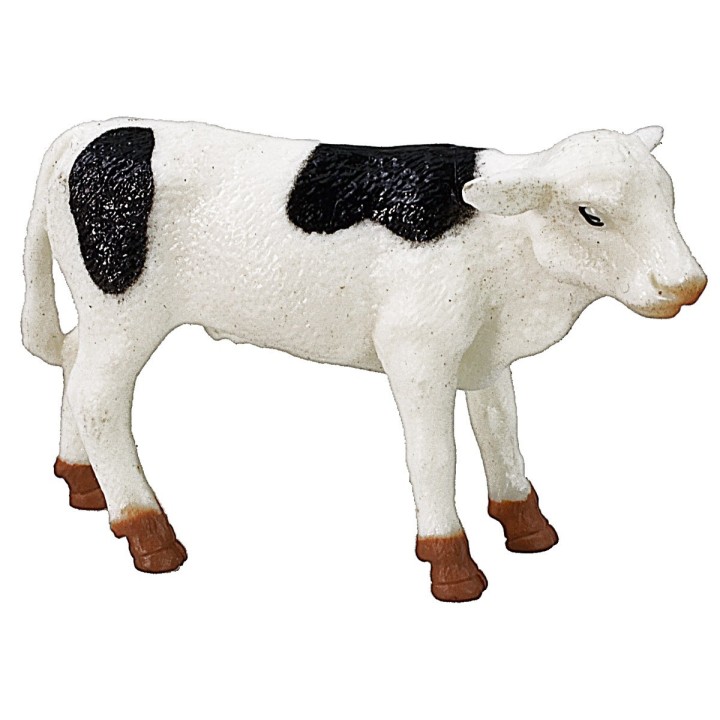 Vaca blanca manchada para estatuas de 6-8 cm