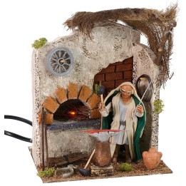 Moving oriental blacksmith 10cm with working kiln