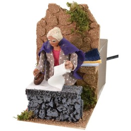 Woman ironing in motion 10 cm