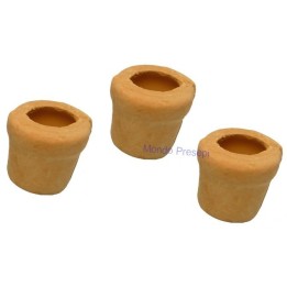 Set de 3 jarrones de terracota