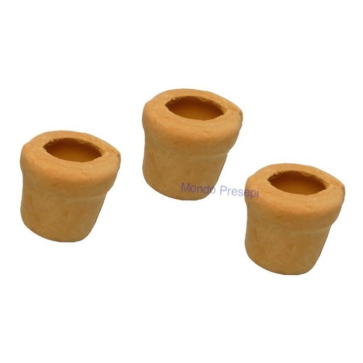 Set of 3 terracotta vases