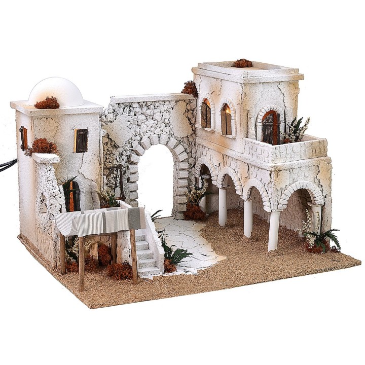 Pueblo árabe iluminado cm 50x40x33 h