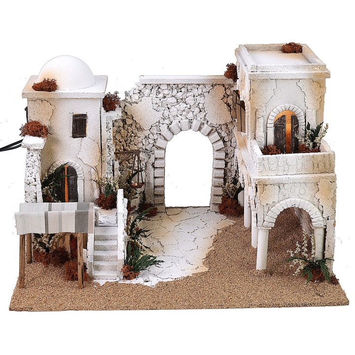 Pueblo árabe iluminado cm 50x40x33 h