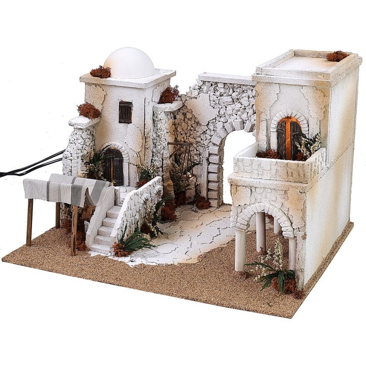 VIllaggio arabo illuminato cm 50x40x33 h