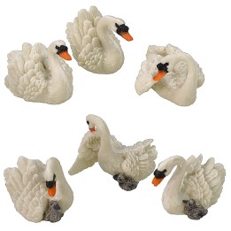 Cisne de resina cm 6x4 h