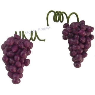 Set 2 grappoli d'uva nera -Accessori presepe