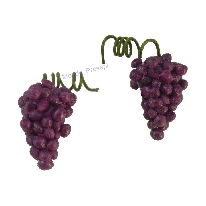 Conjunto de 2 racimos de uvas negras - Accesorios para belén