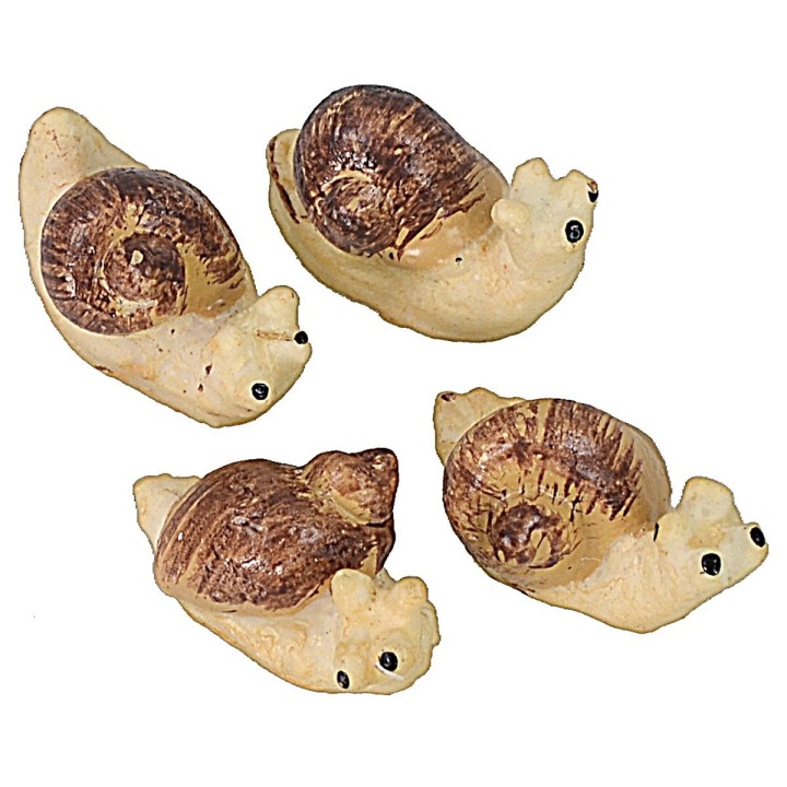 Set 4 lumache in resina per statue da 20-25 cm